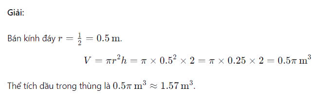 Thể tích khối trụ