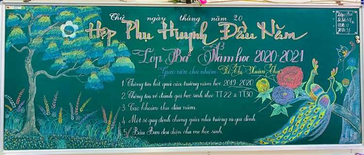 Trang trí bảng họp phụ huynh