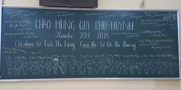 trang trí bảng họp phụ huynh