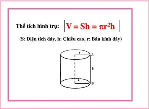 thể tích khối trụ